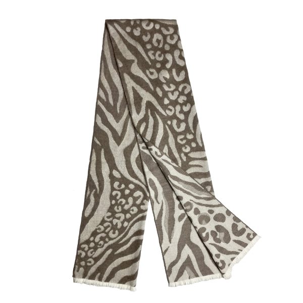 D'aniello - Stola in Alpaca Animalier Beige - immagine 2