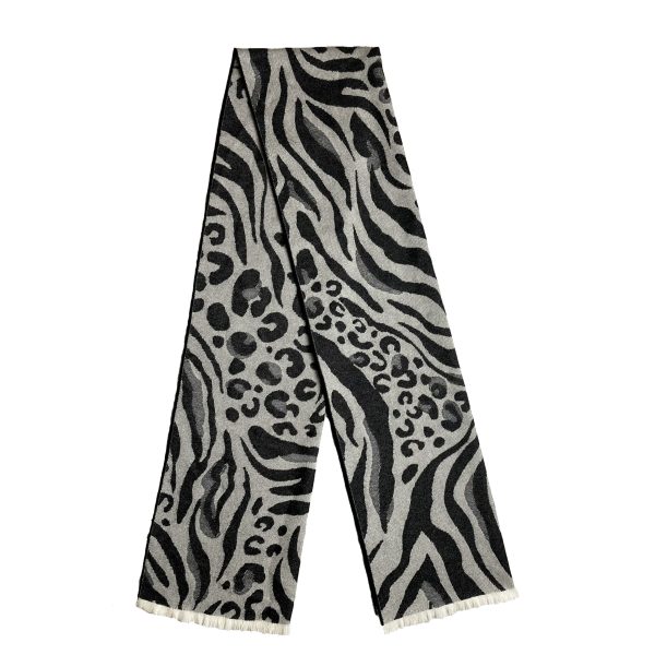 D'aniello - Stola in Alpaca Animalier Nero - immagine 3